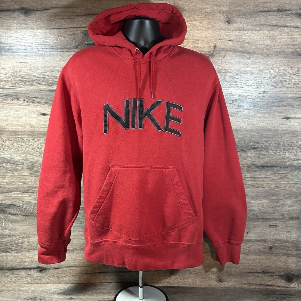 Vintage Nike Hoodie Men's Size Large Estimate Red Pullover Y2k No Tag